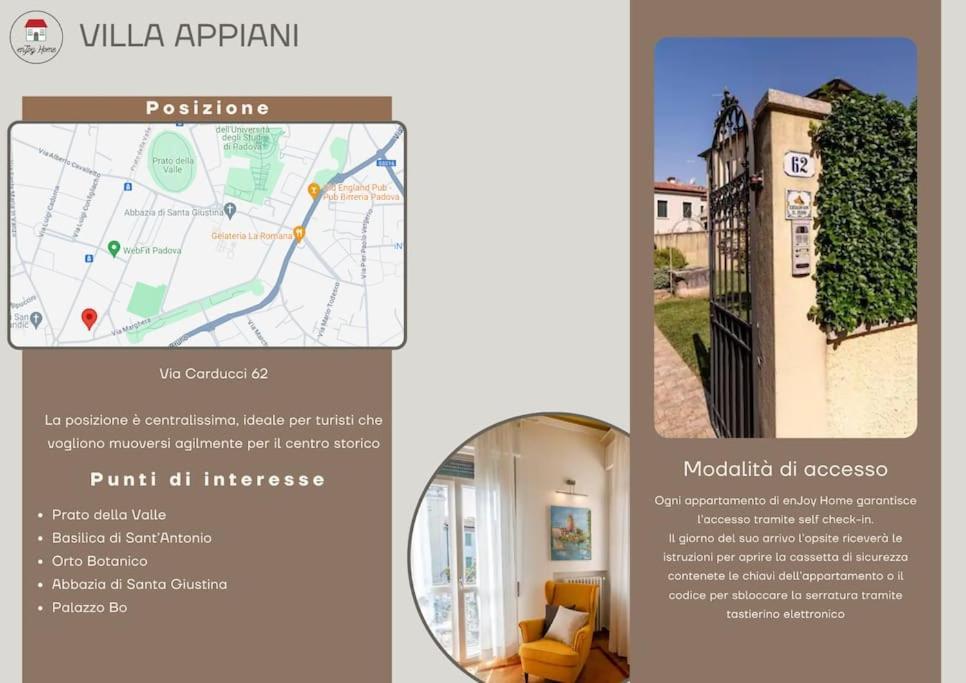 Enjoy Home - Villa Appiani, Prato Della Valle Падуя Екстер'єр фото